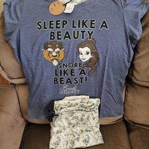 NWT Beauty and The Beast Primark pajamas